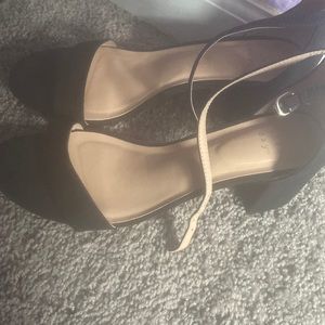 Small black block heels